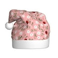 thumbnail image 1 of Salouo Ladybug And Flowers for Adult Christmas Hat Xmas Holiday Hat Santa Hat for Women & Men Festive Headwear Accessories Fit for Christmas/ New Year/Holiday/Party,1PC, 1 of 6