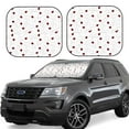 thumbnail image 1 of Salouo Ladybugs Flying On Dotted Route Pattern Car Windshield Sun Shade Foldable | Front Windshield Shade for Sun, Heat and UV Rays | Interior Sun Protection-Medium, 1 of 6