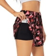 thumbnail image 1 of Salouo Ladybugs and Red Hearts Print Women's 2 in 1 Running Shorts Double-Layer Shorts Athletic Workout Gym Yoga Shorts Running Shorts for Women-Small, 1 of 7