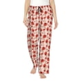 thumbnail image 1 of Salouo Ladybugs With Heart Spots Print Women's Pajama Pants Casual Loose Sweatpants PJs Flowy Pants Drawstring Palazzo for Women Wide Leg Pants Lounge Pajama -Small, 1 of 8