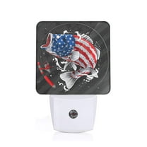 Salouo Largemouth Bass Fish in USA for Night Lights Plug into Wall 1 Pack, 0.5W Plug in Night Light with Dusk-to-Dawn Light Sensor LED Nightlight for Bathroom, Adult, Hallway-US