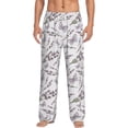 thumbnail image 1 of Salouo Lavender And Butterfly Print Pajama Pants for Men, Lounge Pants Elastic Waistband Casual Men's sleepwear Loungewear Sleep Pajama Pant -Large, 1 of 7