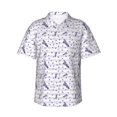 thumbnail image 1 of Salouo Lavender Flowers for Hawaiian Shirt for Men,Summer Beach Casual Short Sleeve Button Down Shirts Men's Regular-Fit Short-Sleeve Print Shirt -XX-Large, 1 of 6