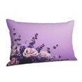 thumbnail image 1 of Salouo Lavender Roses Arrangement Pattern Pillow Cases,1PC Pillow Covers with Envelope Closure Decorative Pillow Case for Bed Couch,Pillows Not Included-14"x20", 1 of 6