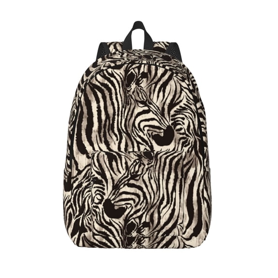 Salouo Leopard And Zebra1 for Travel Backpack for Men Women,Casual Laptop Backpack Daypack Business Work Bag for Travel、Hiking、Weekend -Small