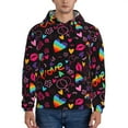 thumbnail image 1 of Salouo Lgbt Rainbow For Pride Pattern Men's Fall Hoodie Sweatshirt,Sport Hoodie with Pockets for Men Pullover Casual Hooded Sweatshirt-3X-Large, 1 of 7