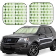 thumbnail image 1 of Salouo Light green argyle Pattern Car Windshield Sun Shade Foldable | Front Windshield Shade for Sun, Heat and UV Rays | Interior Sun Protection-Small, 1 of 6