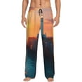 thumbnail image 1 of Salouo Lighthouse At Sunset Coast Print Pajama Pants for Men, Lounge Pants Elastic Waistband Casual Men's sleepwear Loungewear Sleep Pajama Pant -XX-Large, 1 of 1