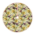 thumbnail image 1 of Salouo Lilies Flowers Christmas Tree Skirt 30" Farmhouse Christmas Decorations Snowman Xmas Tree Skirt Tree Mat for Holiday Party Decor, 1 of 8