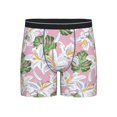 thumbnail image 1 of Salouo Lilies Flowers Pattern Men's Boxer Briefs, Soft & Breathable Underwear Elastic Waistband Briefs for Men,1-Pack, 1 of 7