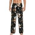 thumbnail image 1 of Salouo Lilies Flowers Print Pajama Pants for Men, Lounge Pants Elastic Waistband Casual Men's sleepwear Loungewear Sleep Pajama Pant -Large, 1 of 7