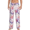 thumbnail image 1 of Salouo Lilies Flowers Print Pajama Pants for Men, Lounge Pants Elastic Waistband Casual Men's sleepwear Loungewear Sleep Pajama Pant -X-Large, 1 of 1