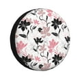 thumbnail image 1 of Salouo Lilies Flowers Print Spare Tire Cover 14-17 inch Spare Tire Protector Universal Tough Tire Wheel Cover for Trailer SUV and Truck-14 inch, 1 of 6
