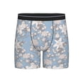 thumbnail image 1 of Salouo Lily Flower Pattern Men's Boxer Briefs, Soft & Breathable Underwear Elastic Waistband Briefs for Men,1-Pack, 1 of 7