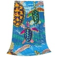 thumbnail image 1 of Salouo Little Sea Turtles Print Bed Blankets,Flannel Blanket Comfortable Air Conditioning Blanket Lightweight Blanket for Sofa Bed Travel & Couch -80"x60", 1 of 8