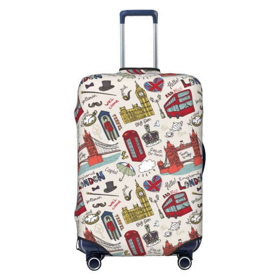 Salouo London Landmark1 Pattern Travel Dust-proof Suitcase Cover, Softside Suitcase Protector Luggage Cover Protector for 18-32inch ,Not Included Suitcase