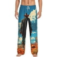 thumbnail image 1 of Salouo Lone Cowboy Desert Scene Print Pajama Pants for Men, Lounge Pants Elastic Waistband Casual Men's sleepwear Loungewear Sleep Pajama Pant -Large, 1 of 7