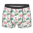 thumbnail image 1 of Salouo Lotus Flower Print Men's Boxer Briefs,Breathable Underwear Elastic Waistband Briefs for Men -Small, 1 of 8