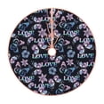 thumbnail image 1 of Salouo Love Butterflies Christmas Tree Skirt 48" Farmhouse Christmas Decorations Snowman Xmas Tree Skirt Tree Mat for Holiday Party Decor, 1 of 8