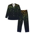 thumbnail image 1 of Salouo Luxury golden sparkle Print Button-Front Long Sleeve Pajama Set for Men, Soft 2Pjs Men's Long Sleeve Sleepwear-Medium, 1 of 7