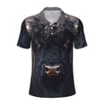 thumbnail image 1 of Salouo Majestic Black Yak for Men's Short Sleeve Polo Shirts,Polo Shirts for Men Performance Short Sleeve Golf Shirt Athletic Casual Collared T-Shirt-Large, 1 of 8