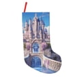 thumbnail image 1 of Salouo Majestic Fantasy Castle Print Christmas Decorations Stockings 1 Pack 18'' Xmas Stockings Holiday Stocking Personalized Farmhouse Decor for Home Family Party Tree, 1 of 7