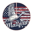 thumbnail image 1 of Salouo Mallard Duck With American Flag Christmas Tree Skirt 36" Farmhouse Christmas Decorations Snowman Xmas Tree Skirt Tree Mat for Holiday Party Decor, 1 of 8