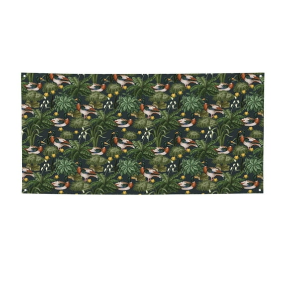 Salouo Mallard Ducks And Water Pattern Holiday Banner Outside Party Decoration Banner (1PC) Festival Supplies Fit for Birthday Parties & Celebrations & Chrismas-Medium