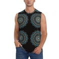 thumbnail image 1 of Salouo Mandala Pattern Men's Sleeveless T Shirts,Men's Regular-Fit Tank Top Sports Shirt for Men Sleeveless Tank Shirt -X-Large, 1 of 6