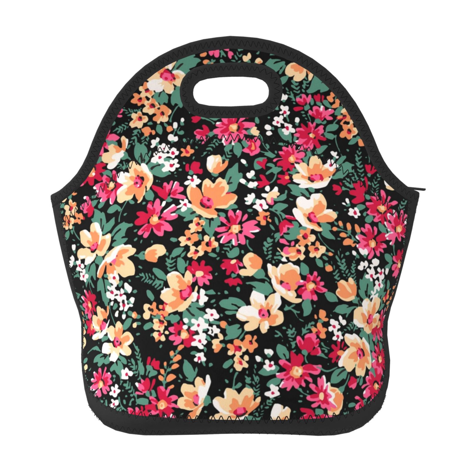 Salouo Many Kind Of Flowers for Lunch Tote,Lunch Bag Insulated Lunch