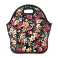 Salouo Many Kind Of Flowers for Lunch Tote,Lunch Bag Insulated Lunch