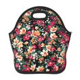 Salouo Many Kind Of Flowers for Lunch Tote,Lunch Bag Insulated Lunch