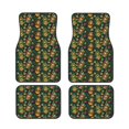 thumbnail image 1 of Salouo Mask Tropical Flower for Car Floor Mat Set of 4–Car Carpet Mats - Car Mats with Anti-Slip Backing & Driver Heel Pad Universal Fit for Cars, Trucks, SUVs, and Vans, 1 of 6