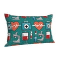 thumbnail image 1 of Salouo Medical Elements Pattern Pillow Cases,1PC Pillow Covers with Envelope Closure Decorative Pillow Case for Bed Couch,Pillows Not Included-16"x24", 1 of 6