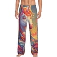 thumbnail image 1 of Salouo Meditating Cute Horse Print Pajama Pants for Men, Lounge Pants Elastic Waistband Casual Men's sleepwear Loungewear Sleep Pajama Pant -Small, 1 of 7