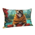 thumbnail image 1 of Salouo Meditating French Bulldog Pattern Pillow Cases,1PC Pillow Covers with Envelope Closure Decorative Pillow Case for Bed Couch,Pillows Not Included-16"x24", 1 of 6