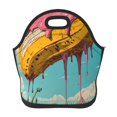 Salouo Melting Banana Fantasy for Lunch Tote,Lunch Bag Insulated Lunch