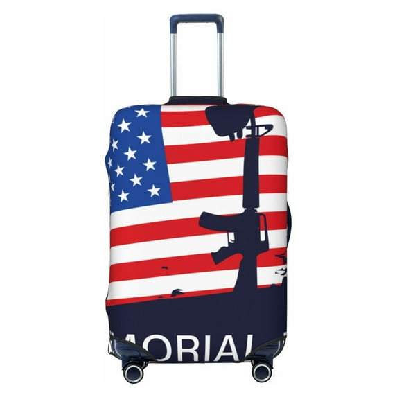 Salouo Memorial Day Pattern Travel Dust-proof Suitcase Cover, Softside Suitcase Protector Luggage Cover Protector for 18-32inch ,Not Included Suitcase
