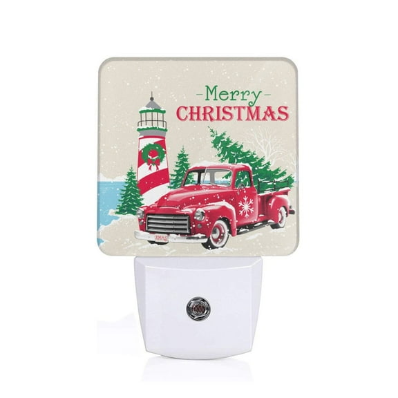 Salouo Merry Christmas 1 for Night Lights Plug into Wall 1 Pack, 0.5W Plug in Night Light with Dusk-to-Dawn Light Sensor LED Nightlight for Bathroom, Adult, Hallway-US