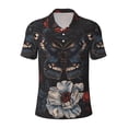 thumbnail image 1 of Salouo Midnight Butterfly Floral Dream for Men's Short Sleeve Polo Shirts,Polo Shirts for Men Performance Short Sleeve Golf Shirt Athletic Casual Collared T-Shirt-Medium, 1 of 8