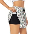 thumbnail image 1 of Salouo Milk Tea Print Women's 2 in 1 Running Shorts Double-Layer Shorts Athletic Workout Gym Yoga Shorts Running Shorts for Women-Large, 1 of 7