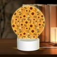 thumbnail image 1 of Salouo Modern Wood Grain Sunflower for Round Acrylic Night Light - Acrylic Sheets with LED Light Lamp Base - Decorative Night Lamp for Restaurant Bar Cafe Shop Room Decoration, 1 of 9