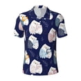 thumbnail image 1 of Salouo Mom And Baby Owls for Men's Short Sleeve Polo Shirts,Polo Shirts for Men Performance Short Sleeve Golf Shirt Athletic Casual Collared T-Shirt-Large, 1 of 8