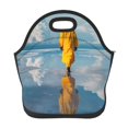 Salouo Monk Walking On Water for Lunch Tote,Lunch Bag Insulated Lunch