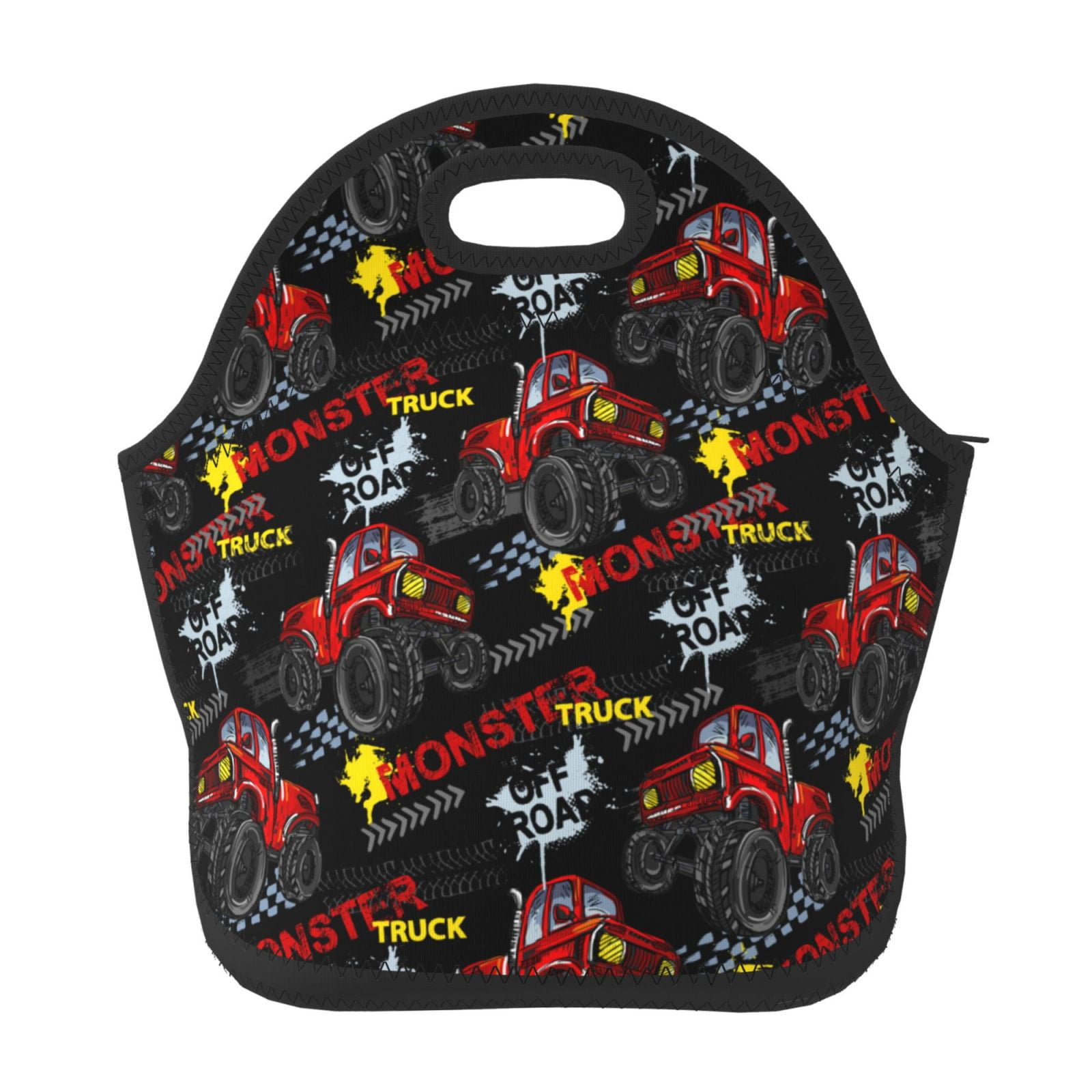 Salouo Monster Truck for Lunch Tote,Lunch Bag Insulated Lunch Box