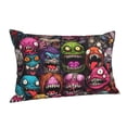 thumbnail image 1 of Salouo Monstrous Cartoon Characters Pattern Pillow Cases,1PC Pillow Covers with Envelope Closure Decorative Pillow Case for Bed Couch,Pillows Not Included-16"x24", 1 of 6