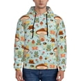 thumbnail image 1 of Salouo Mushroom House Insect Frog Pattern Men's Fall Hoodie Sweatshirt,Sport Hoodie with Pockets for Men Pullover Casual Hooded Sweatshirt-X-Large, 1 of 7