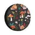 thumbnail image 1 of Salouo Mushroom With Snails Print Spare Tire Cover 14-17 inch Spare Tire Protector Universal Tough Tire Wheel Cover for Trailer SUV and Truck-15 inch, 1 of 6