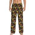 thumbnail image 1 of Salouo Mushrooms And Fern Stems Print Pajama Pants for Men, Lounge Pants Elastic Waistband Casual Men's sleepwear Loungewear Sleep Pajama Pant -Large, 1 of 7