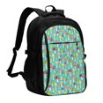 Salouo Mushrooms Pattern Extra Large Travel Laptop,Backpack with USB